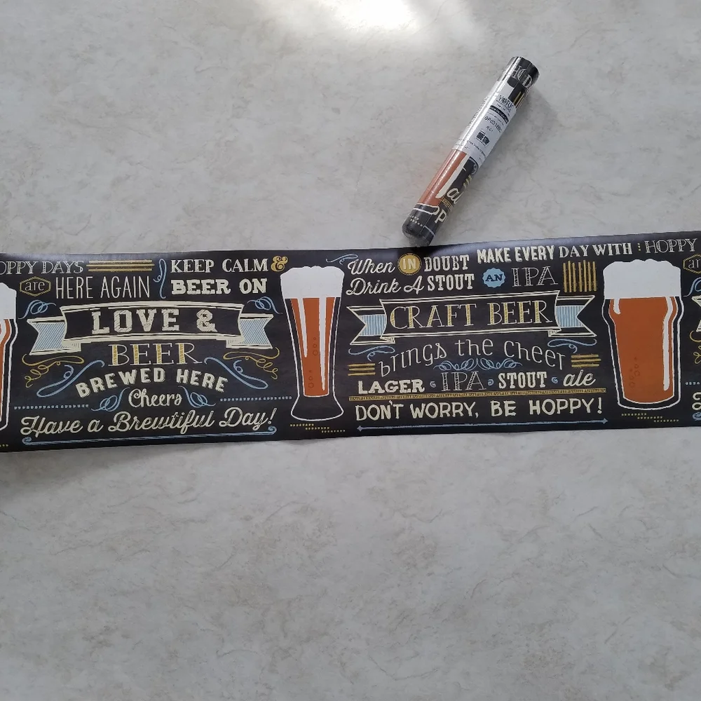 Wallpaper Border Be Hoppy Craft Beer